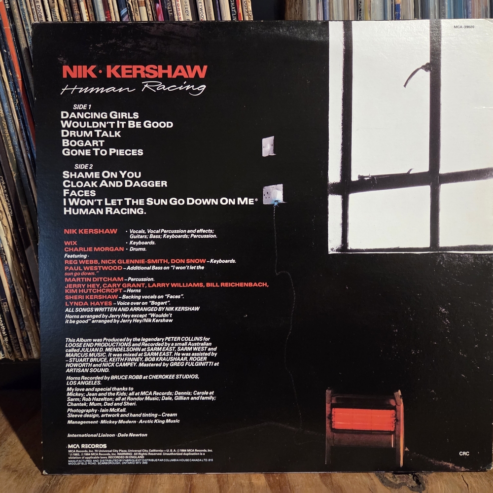 Nik Kershaw Human Racing Vintage Vinyl 1983 - Picture 2 of 4